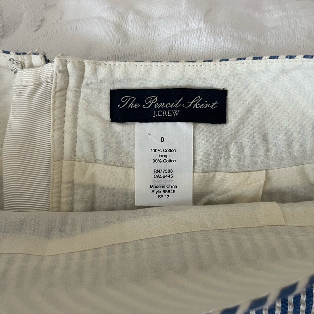 J Crew Seersucker Striped Skirt - Picture 3 of 5
